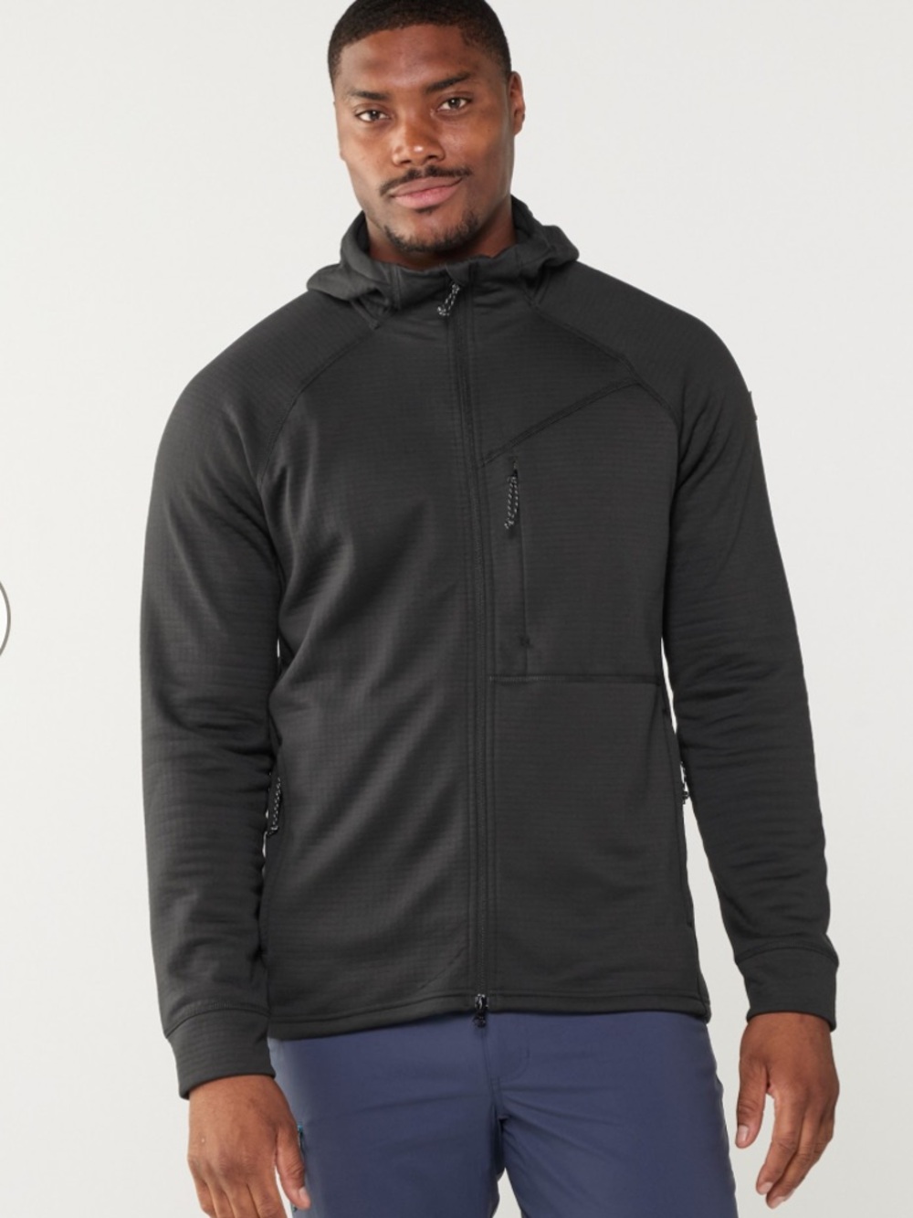 FJALLRAVEN MENS BLACK ABRISCO SPORT ZIP UP HOODIE SIZE MEDIUM